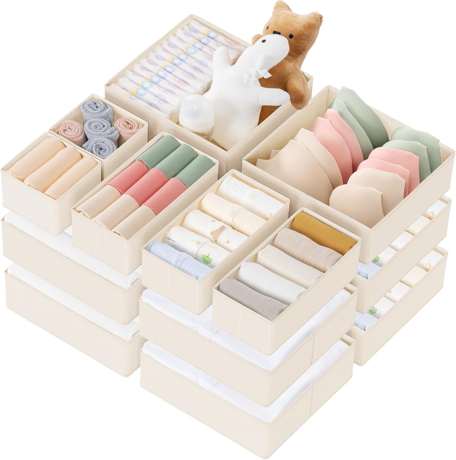 Baby Nursery Closet Organization - منظم أدراج للملابس، 21 قطعة منظم