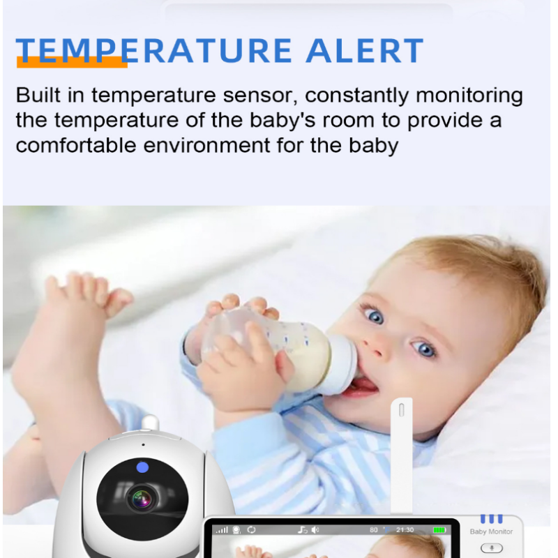 Wearable Baby Monitor - شاشة مراقبة أطفال لاسلكية بحجم 5