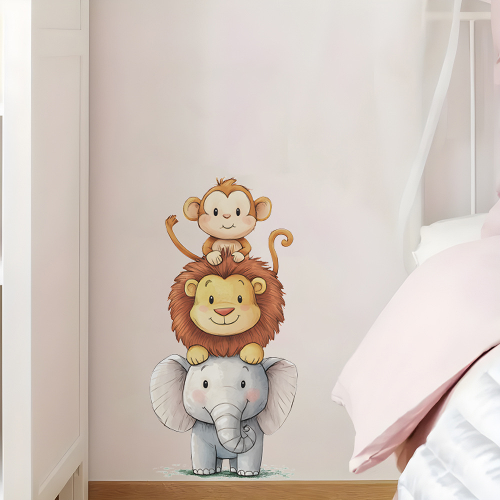 Baby Nursery Vinyl - ملصقات جدارية لطيفة على شكل حيوانات