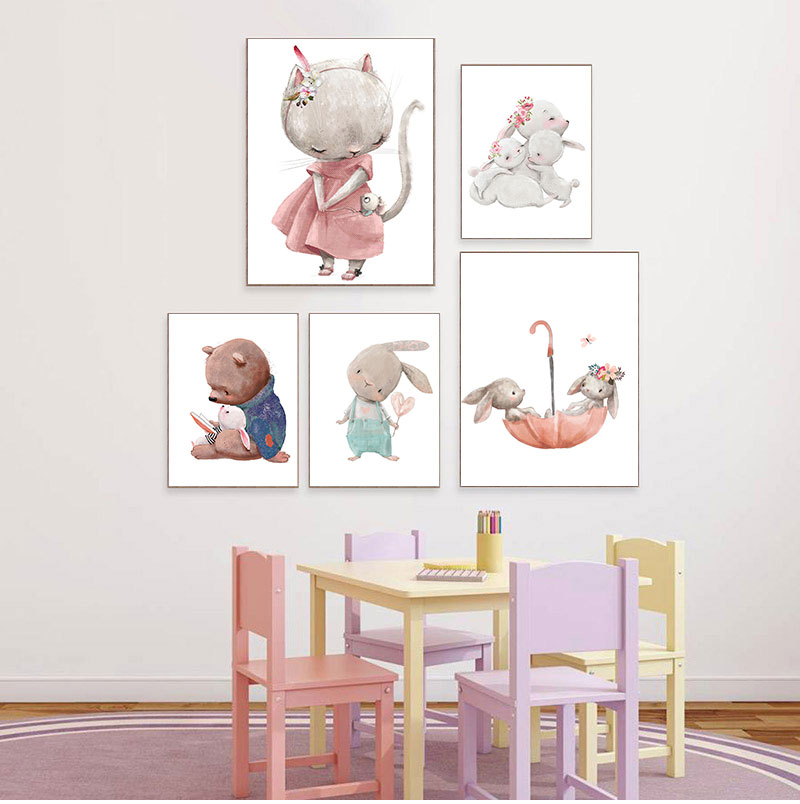 Baby Nursery Posters - لوحة فنية زخرفية بدون إطار، طباعة