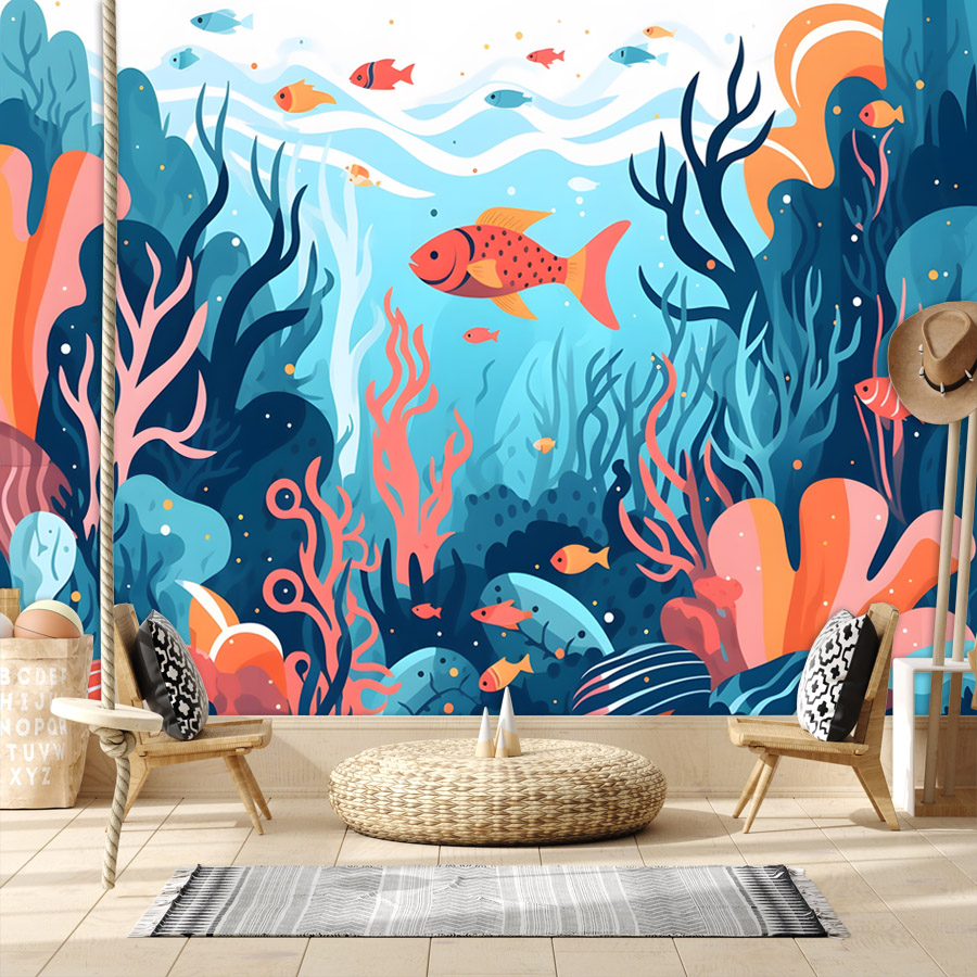 Baby Nursery Peel And Stick Wallpaper - ورق جدران كرتوني لاصق 6+ قطع