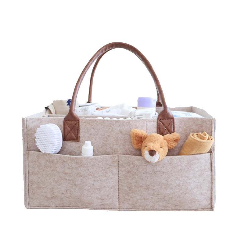 Baby Nursery Handles - سلة تخزين من اللباد لغرفة الأطفال،