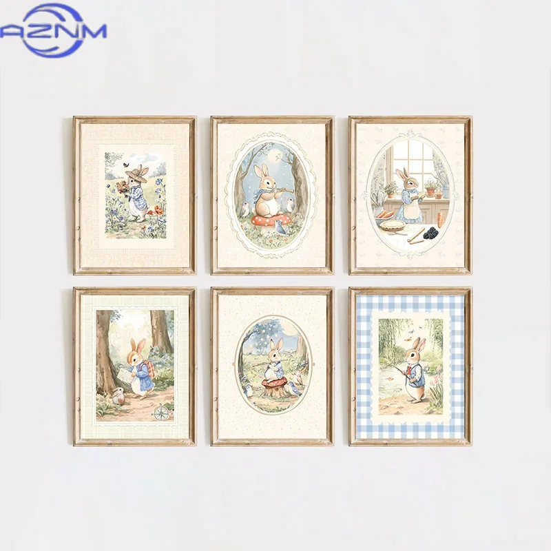 Baby Nursery Vintage - لوحة فنية جدارية من القماش بتصميم