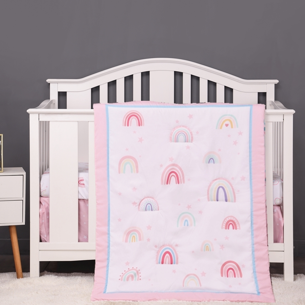 Baby Nursery Bedding - 3 قطعة قوس قزح الطفل الرضيع