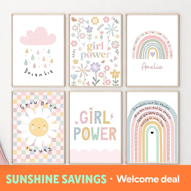 Baby Nursery Posters - لوحة فنية جدارية لغرفة الأطفال بتصميم