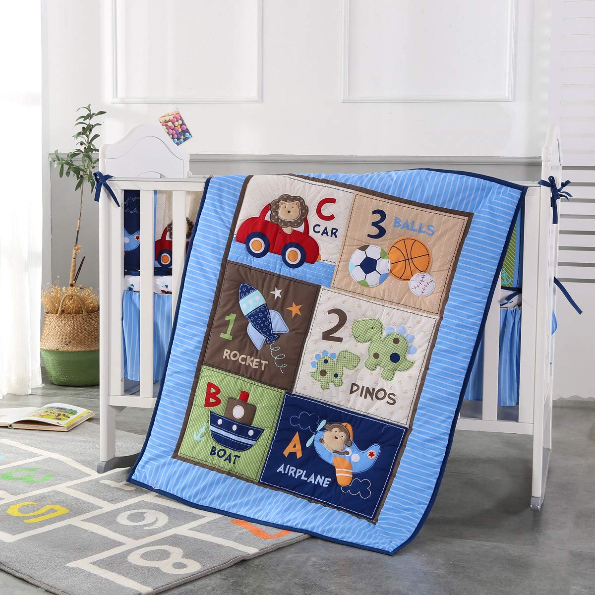 Baby Nursery Bedding - طقم سرير مكون من 7 قطع