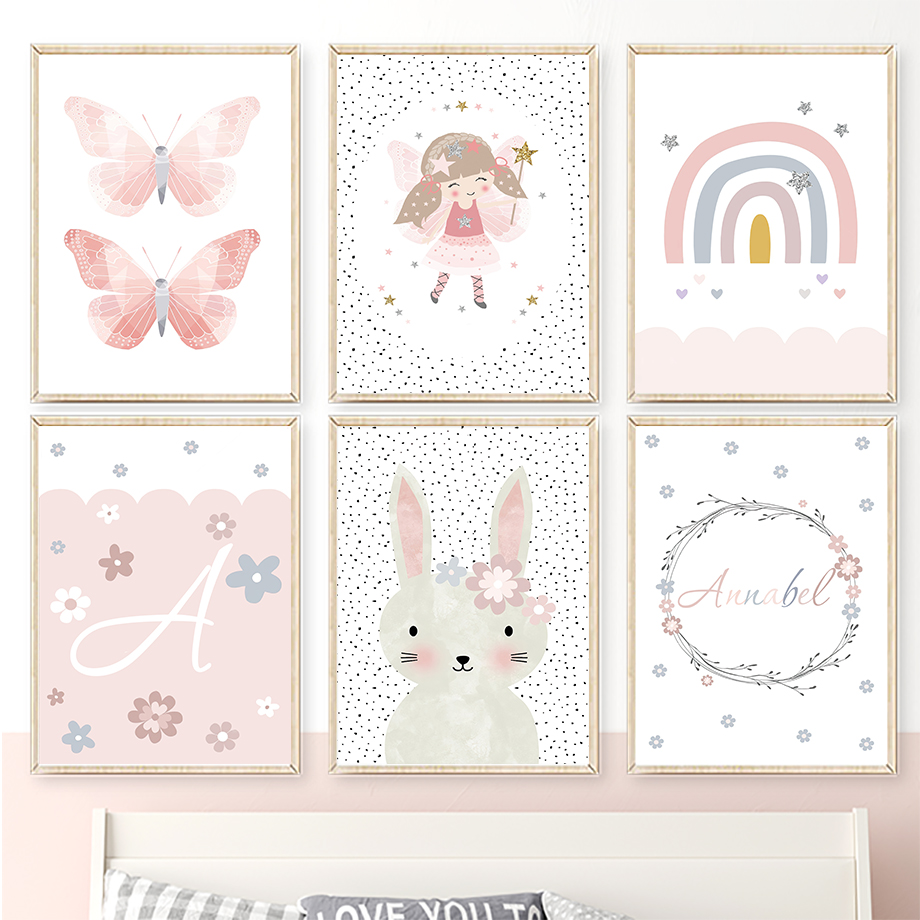Baby Nursery Posters - لوحة فنية جدارية لطيفة بتصميم فتاة