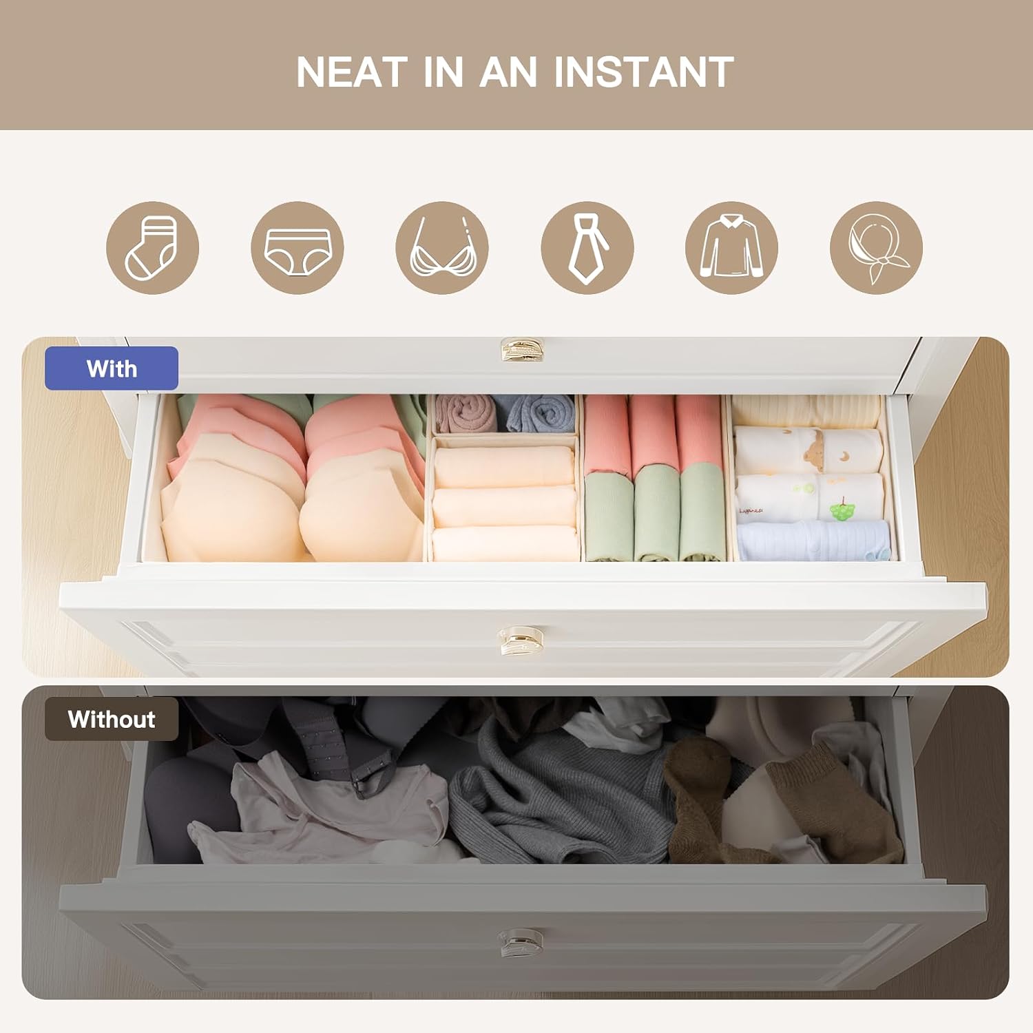 منظم أدراج للملابس، 21 قطعة من - مراجعة Baby Nursery Closet Organization وسعره