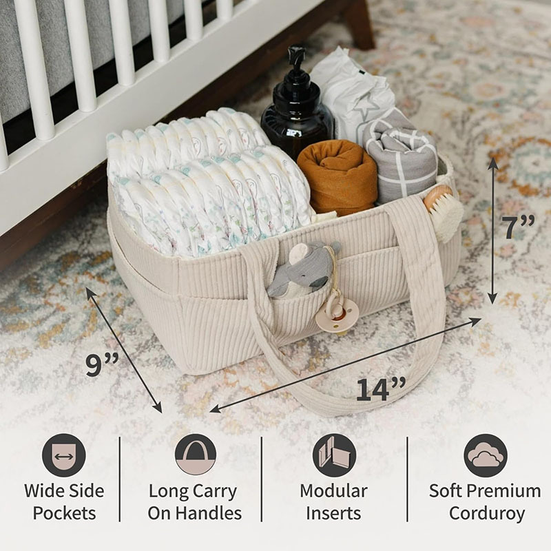 حقيبة تخزين حفاضات الأطفال قاب - مراجعة Baby Nursery Handles وسعره