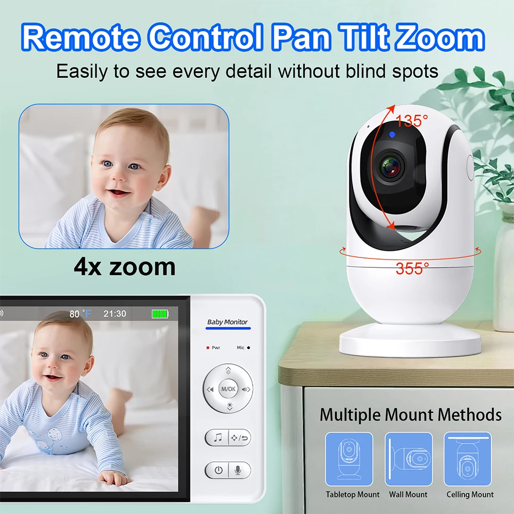 7.0 ''فيديو مراقبة الطفل 720P  - مراجعة Wearable Baby Monitor وسعره