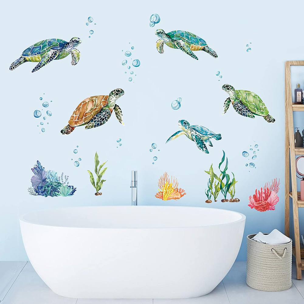 ملصق جداري على شكل سلحفاة بحري - مراجعة Baby Nursery Under The Sea وسعره