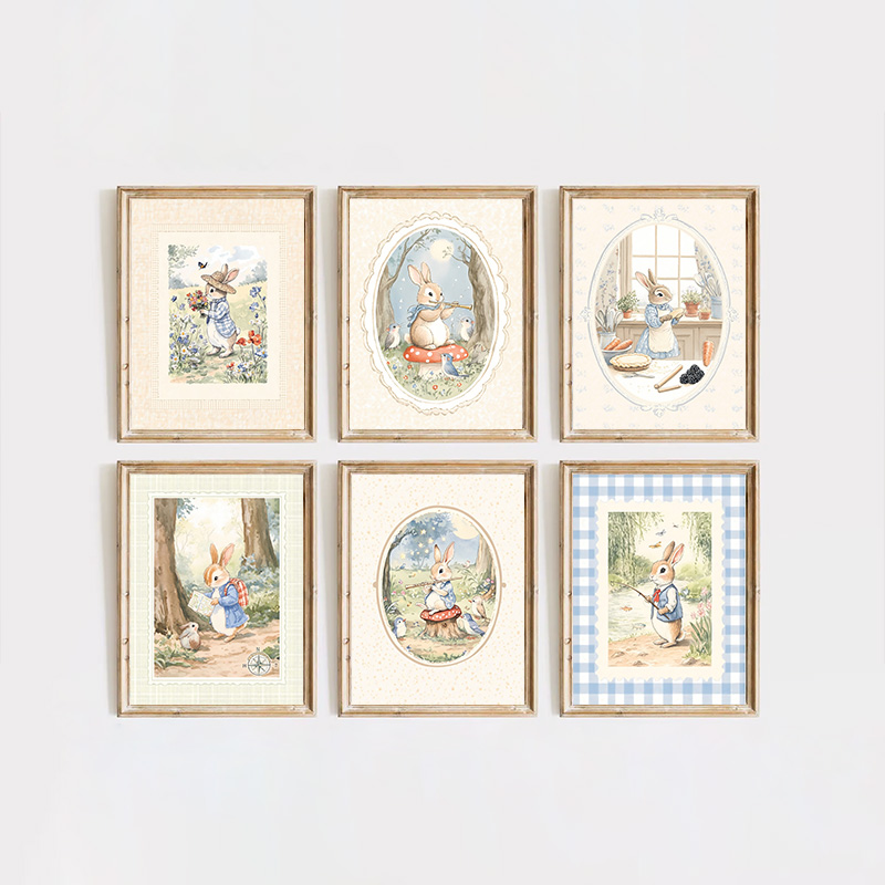 خمر بوهو الأزرق منقوشة أرنب مس - مراجعة Baby Nursery Vintage وسعره