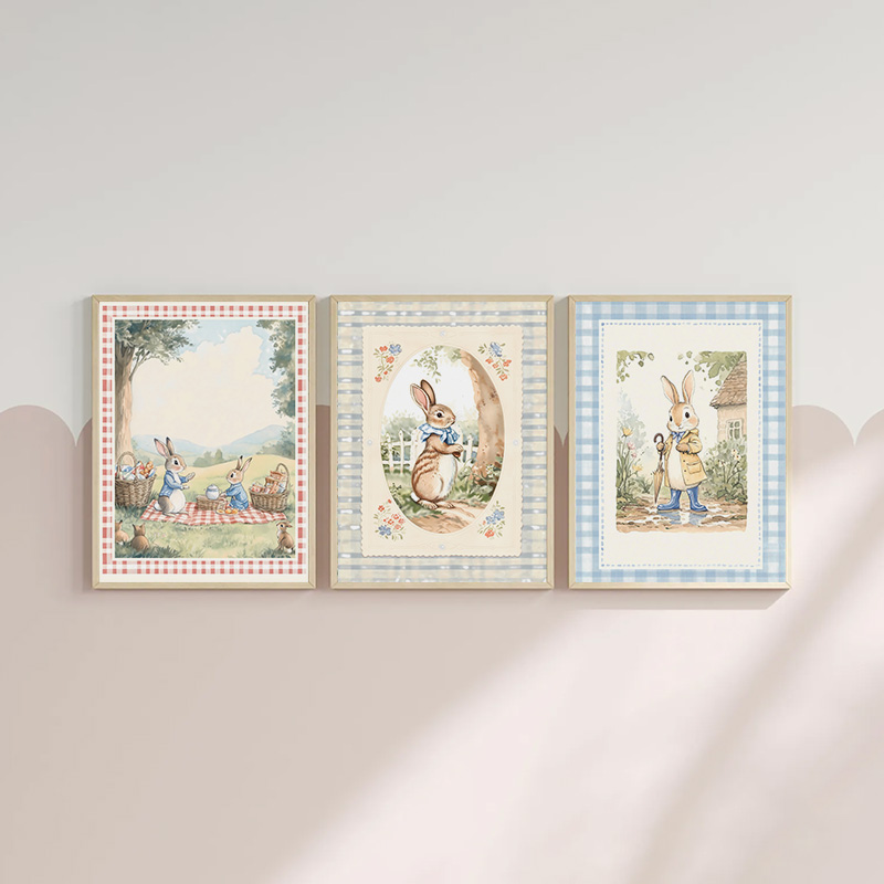 خمر بوهو الأزرق منقوشة أرنب مس - مراجعة Baby Nursery Vintage وسعره