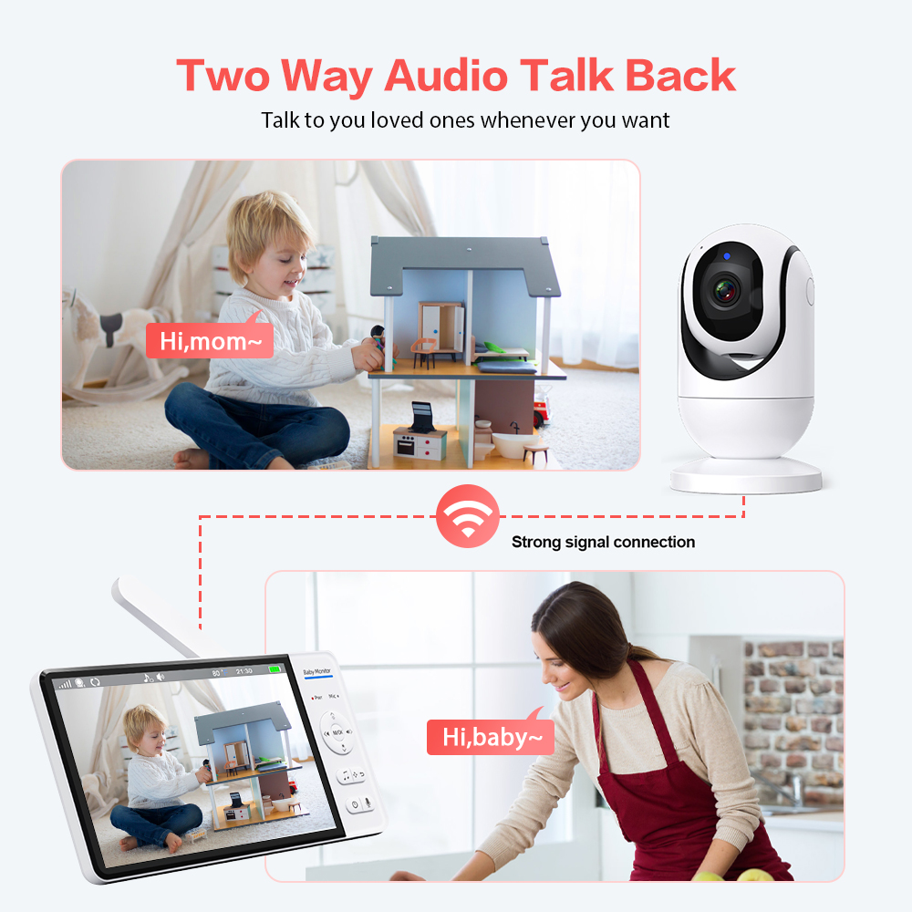 فيديو مراقبة الطفل 7 ''1080P H - مراجعة Wearable Baby Monitor وسعره
