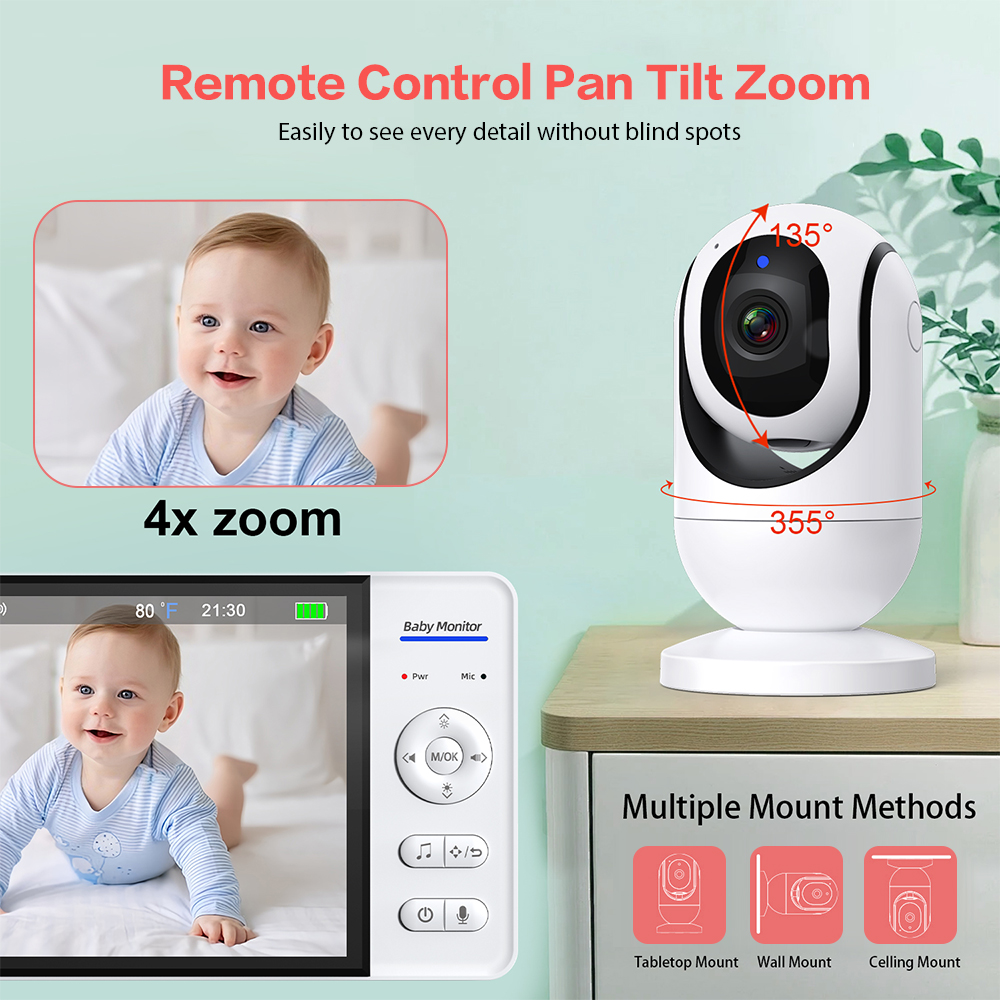فيديو مراقبة الطفل 7 ''1080P H - مراجعة Wearable Baby Monitor وسعره