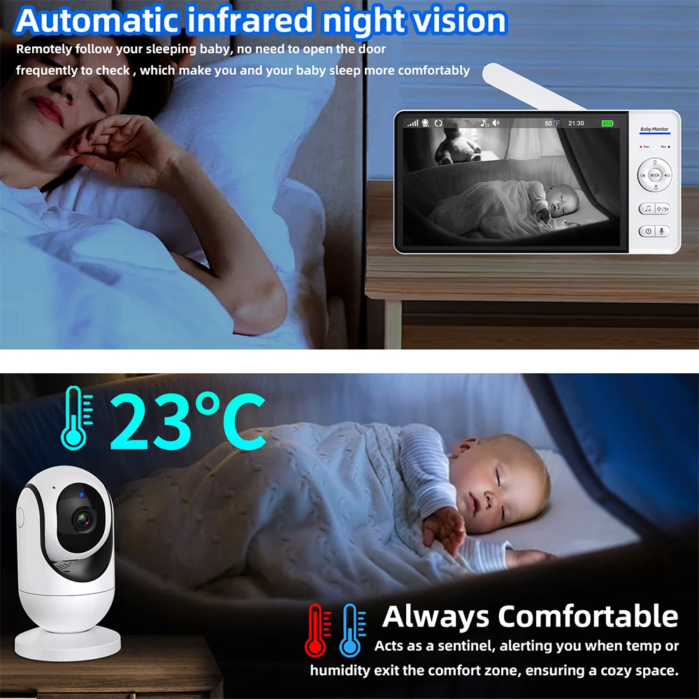 لا واي فاي 7 بوصة مراقبة الطفل - مراجعة Wearable Baby Monitor وسعره