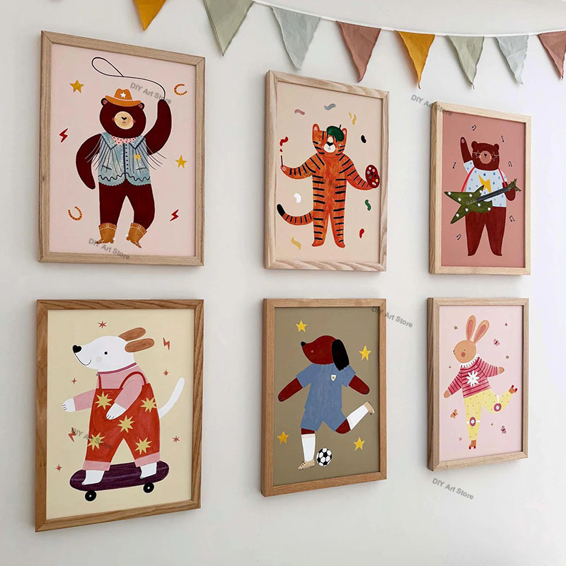 لوحات فنية جدارية كرتونية مضحك - مراجعة Baby Nursery Posters وسعره