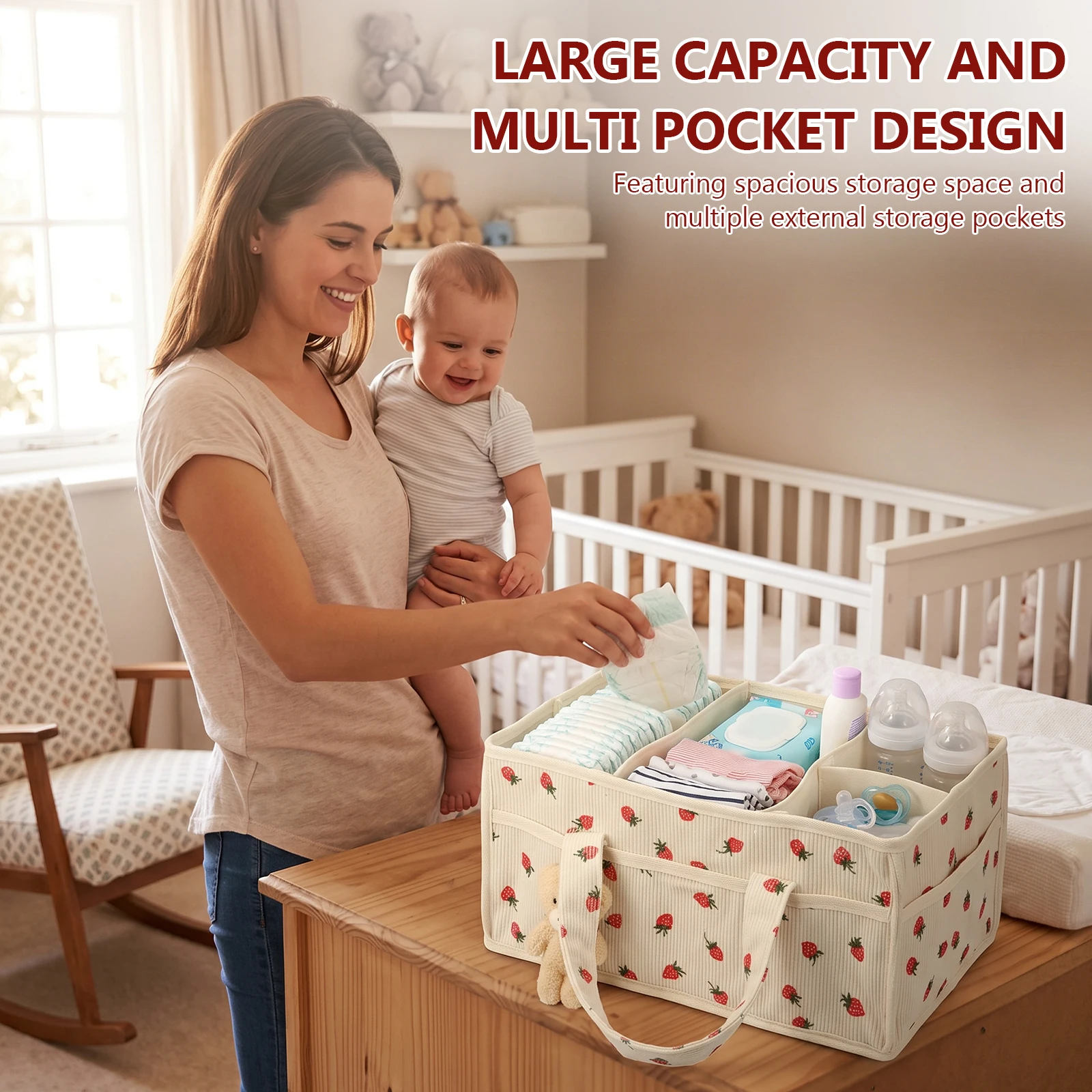 منظم سلة مناديل الأطفال المحمو - مراجعة Baby Nursery Handles وسعره
