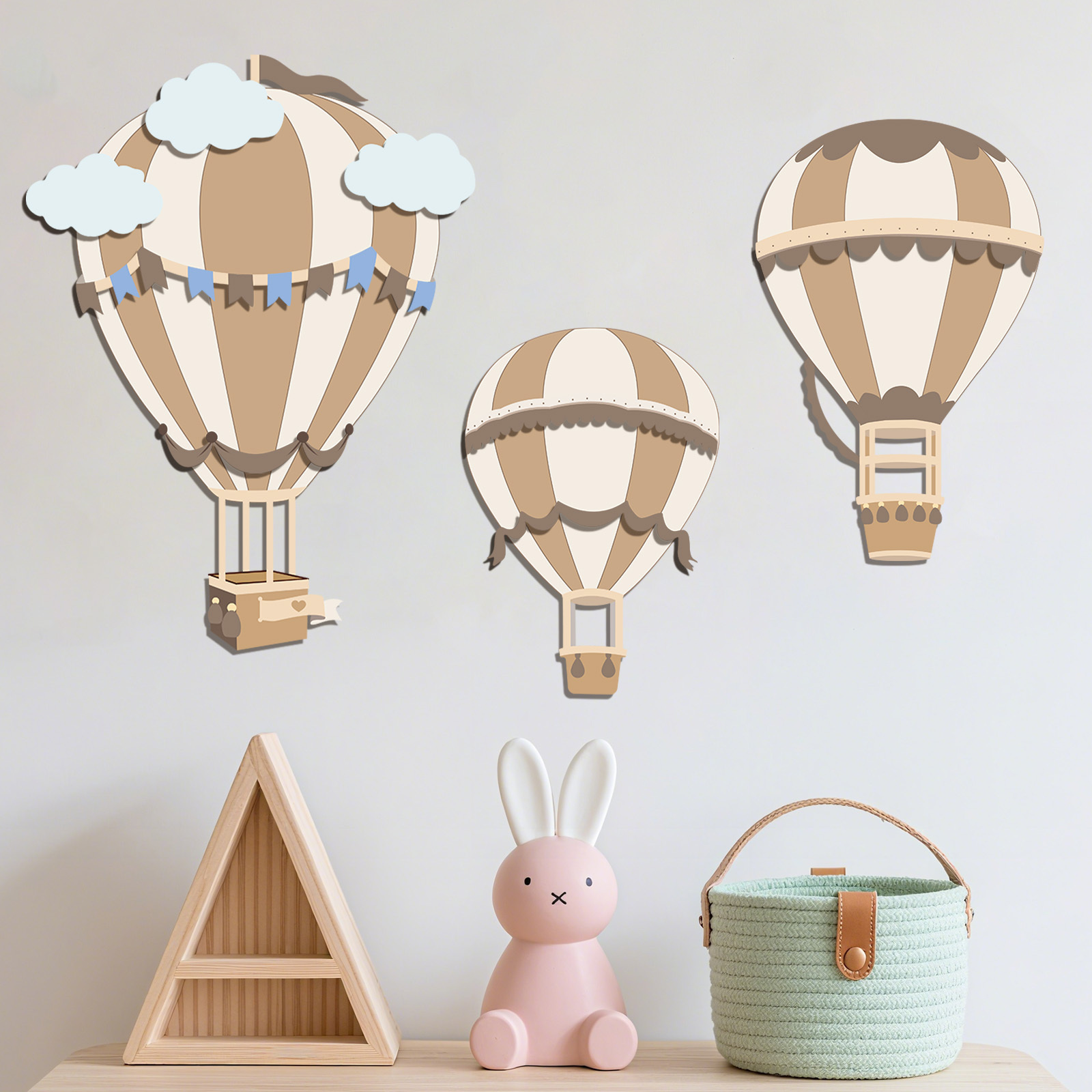 ديكور حائط خشبي على شكل منطاد  - مراجعة Baby Nursery Neutral وسعره