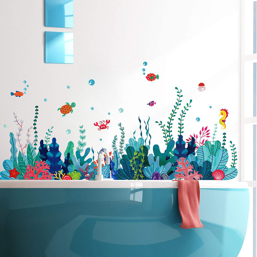 ملصقات حائط كبيرة تحت عشب البح - مراجعة Baby Nursery Under The Sea وسعره
