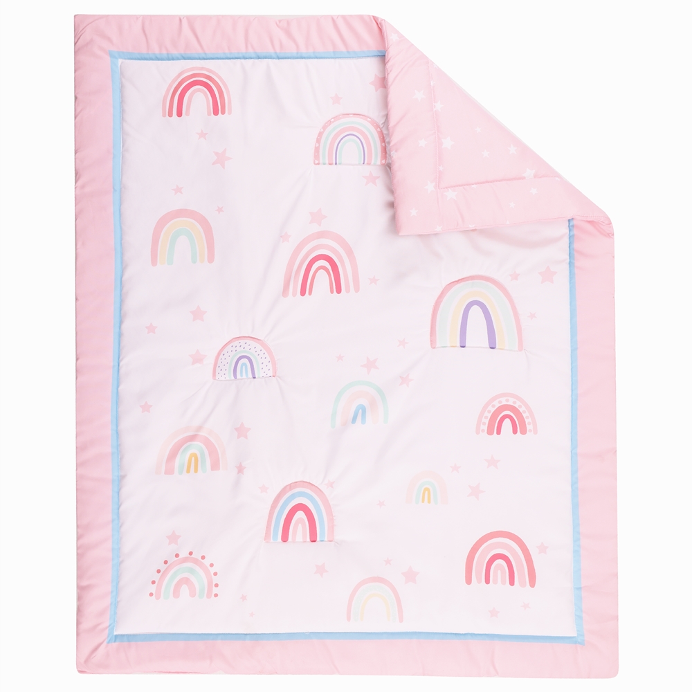 3 قطعة قوس قزح الطفل الرضيع سر - مراجعة Baby Nursery Bedding وسعره