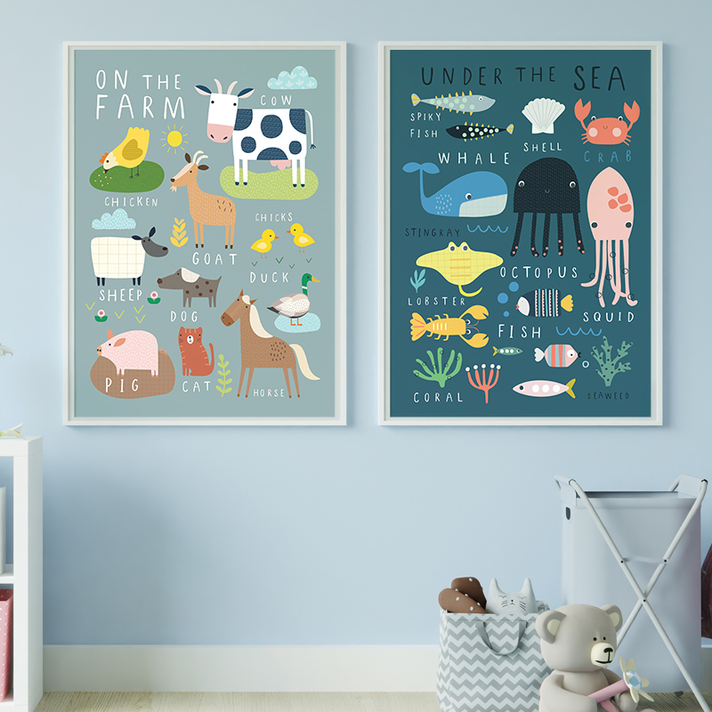 طباعة بتصميم تحت البحر على لوح - مراجعة Baby Nursery Under The Sea وسعره