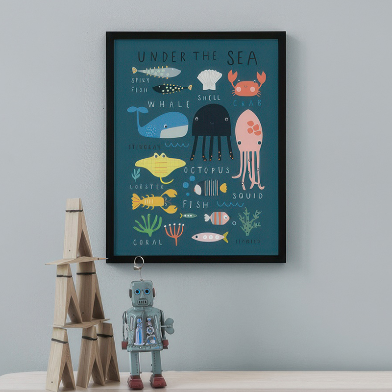 طباعة بتصميم تحت البحر على لوح - مراجعة Baby Nursery Under The Sea وسعره