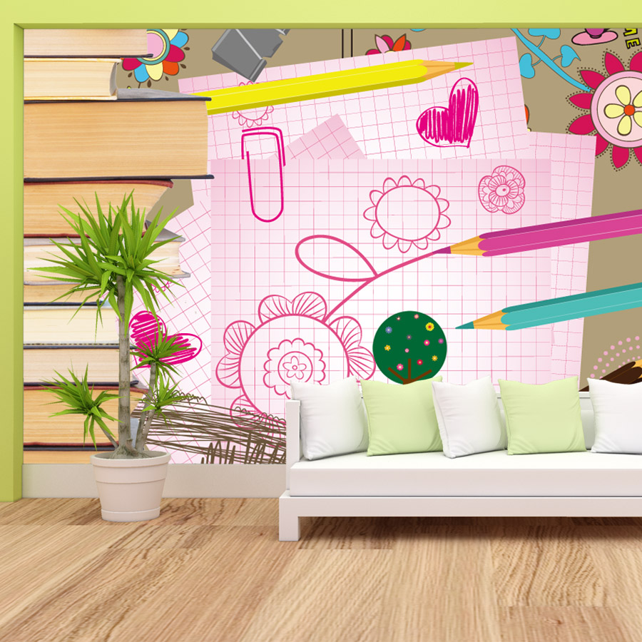 كتب كرتونية سهلة الاستخدام، ور - مراجعة Baby Nursery Peel And Stick Wallpaper وسعره