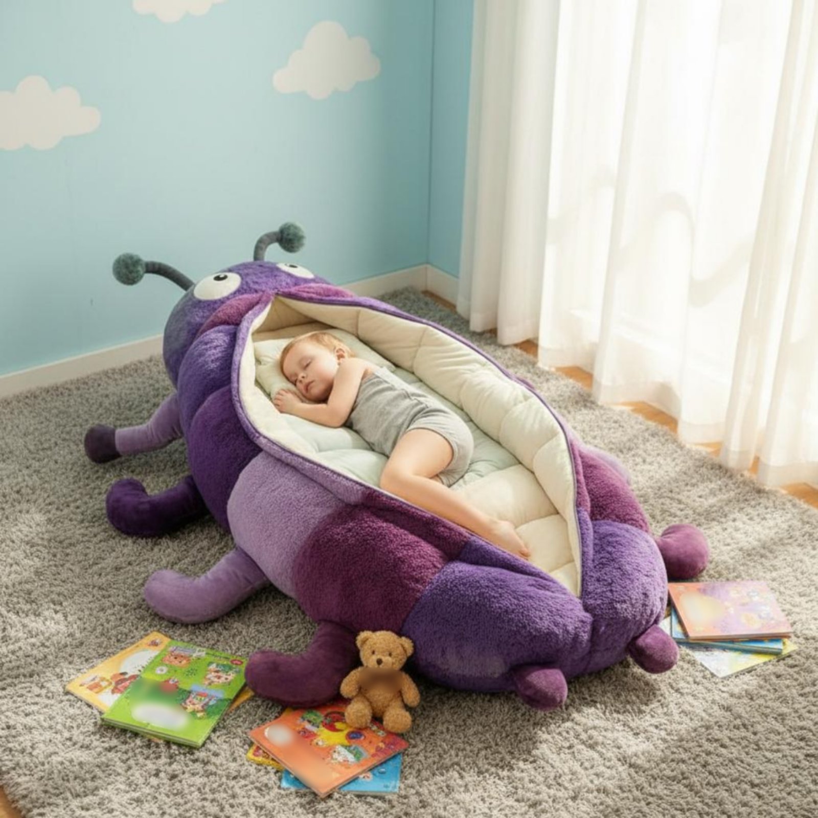 كيس نوم كاتربيلر مجزأ، مريح لك - مراجعة Baby Nursery Bedding وسعره