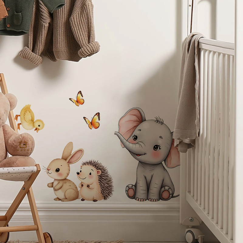 ملصق حائط على شكل حيوانات كرتو - مراجعة Baby Nursery Vinyl وسعره