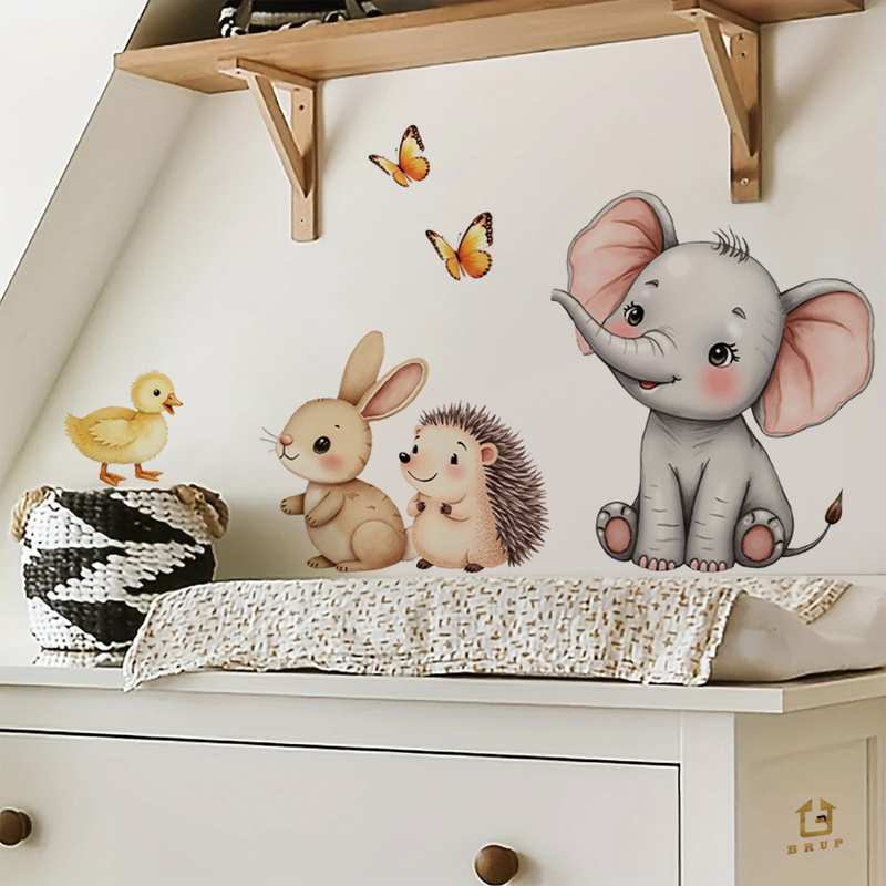 ملصق حائط على شكل حيوانات كرتو - مراجعة Baby Nursery Vinyl وسعره