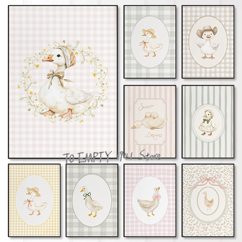 لوحة قماشية جدارية بتصميم إوزة - مراجعة Baby Nursery Posters وسعره