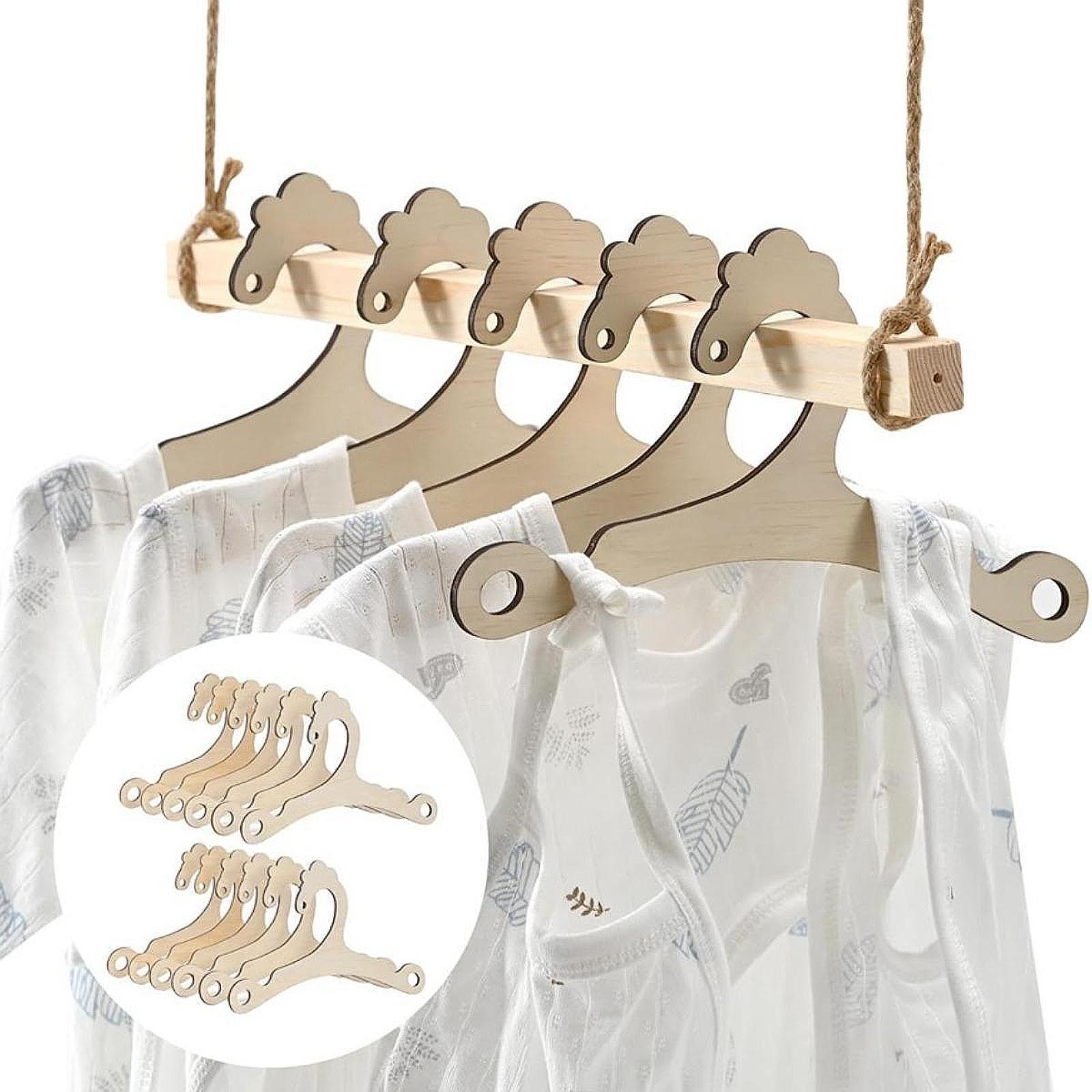 شماعات ملابس خشبية للأطفال، شم - مراجعة Baby Nursery Closet Organization وسعره