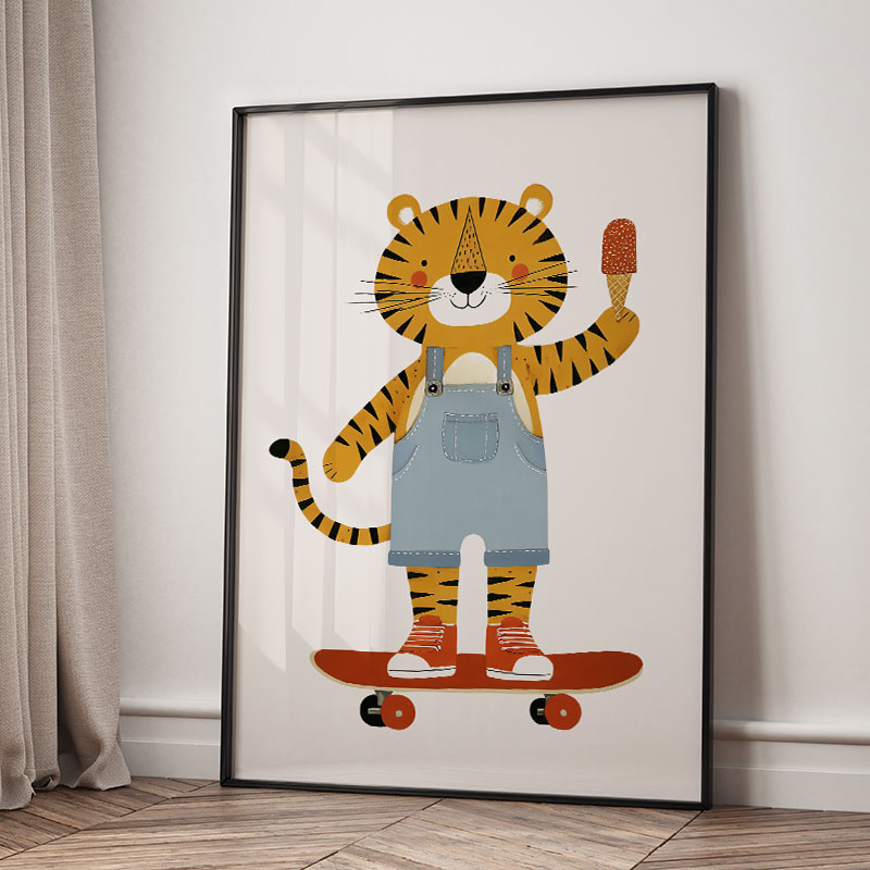 لوحات فنية كرتونية مضحكة لحيوا - مراجعة Baby Nursery Posters وسعره