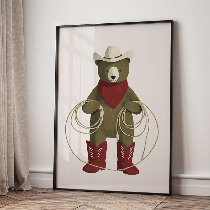 لوحات فنية كرتونية مضحكة لحيوا - مراجعة Baby Nursery Posters وسعره