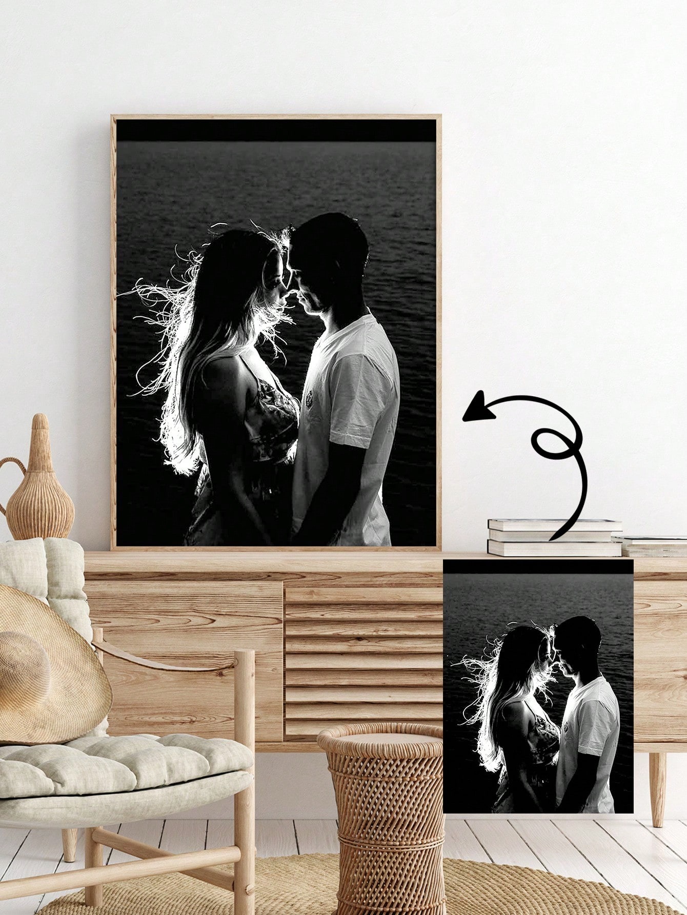لوحة فنية جدارية مخصصة بصورة ش - مراجعة Photo Frame Baby وسعره