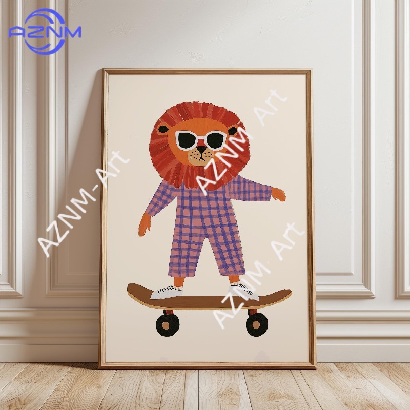 لوحة فنية مضحكة لحيوانات تمارس - مراجعة Baby Nursery Posters وسعره