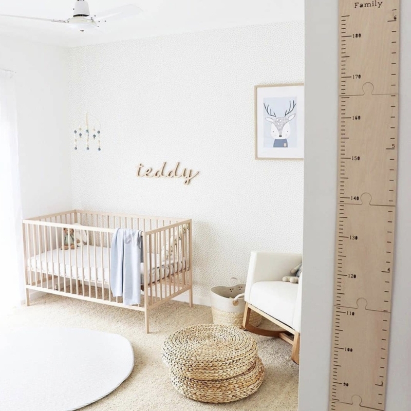 الشمال خشبية الاطفال الارتفاع  - مراجعة Growth Chart Ruler وسعره