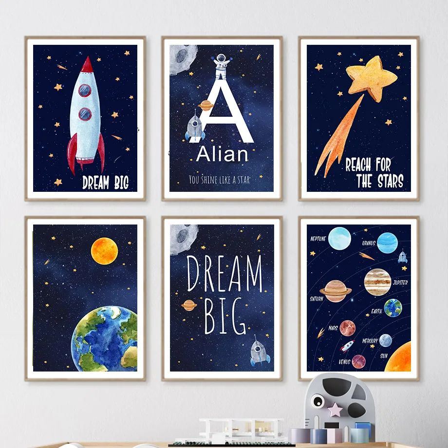 لوحة قماشية مخصصة بتصميم رائد  - مراجعة Baby Nursery Posters وسعره