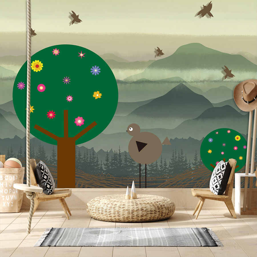 ورق حائط كرتوني مخصص سهل الاست - مراجعة Baby Nursery Peel And Stick Wallpaper وسعره