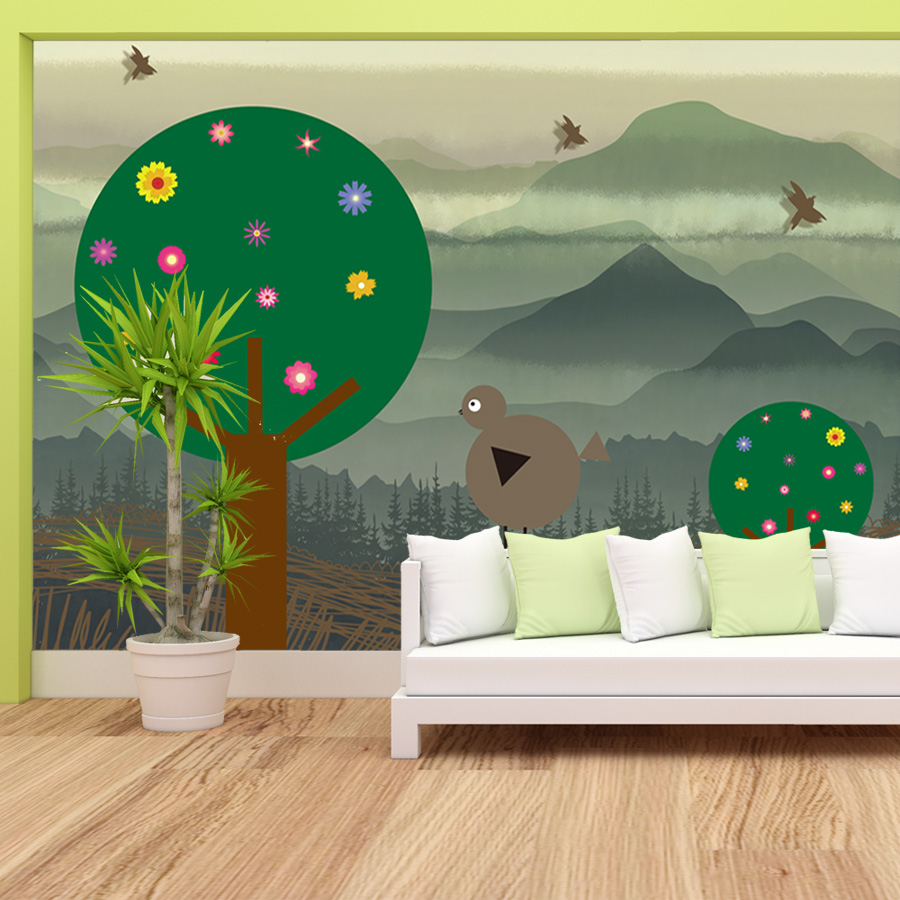 ورق حائط كرتوني مخصص سهل الاست - مراجعة Baby Nursery Peel And Stick Wallpaper وسعره