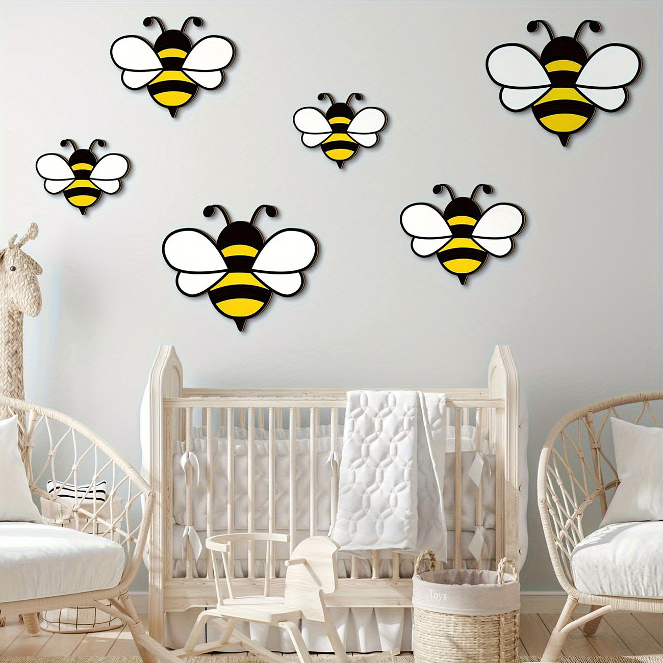 6 قطع من ملصقات الحائط الخشبية - مراجعة Baby Nursery Vinyl وسعره