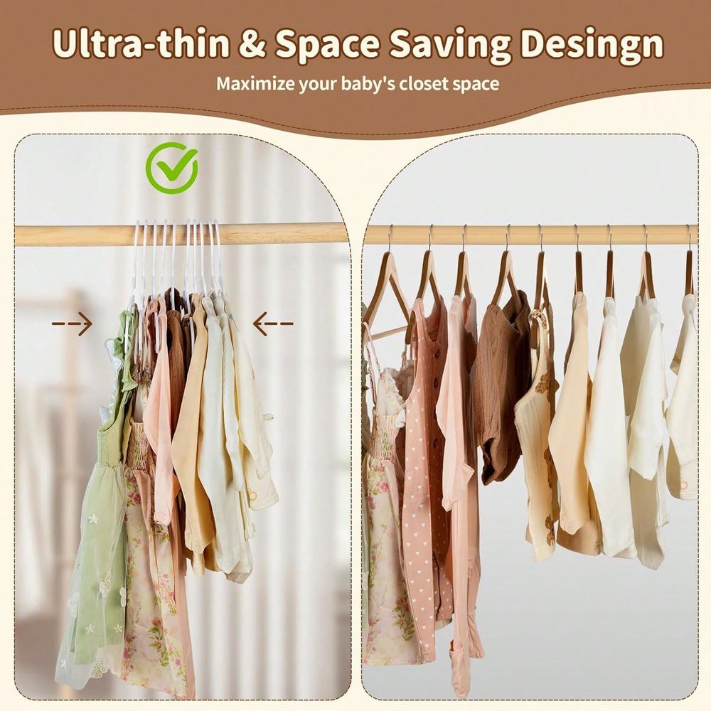 70 100 قطعة من شماعات الأطفال  - مراجعة Baby Nursery Closet وسعره