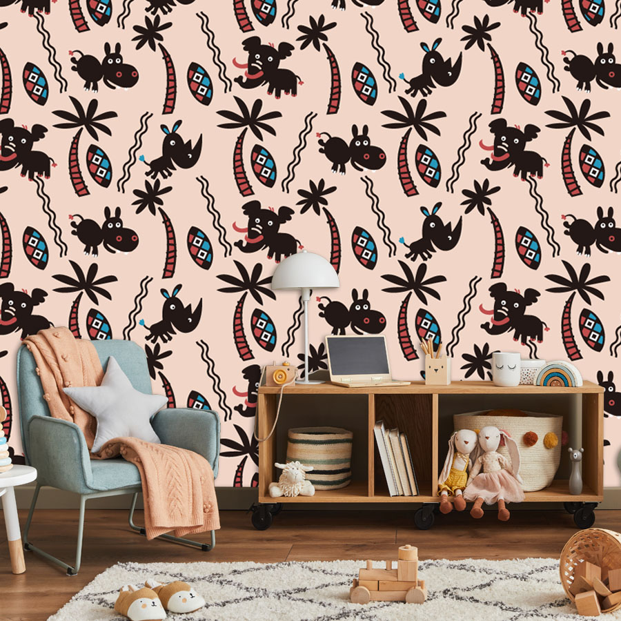 ورق حائط كرتوني مخصص قابل للتق - مراجعة Baby Nursery Peel And Stick Wallpaper وسعره
