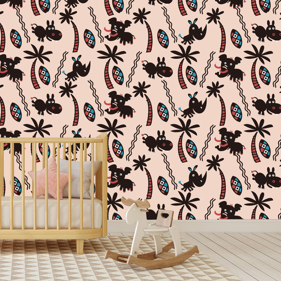 ورق حائط كرتوني مخصص قابل للتق - مراجعة Baby Nursery Peel And Stick Wallpaper وسعره