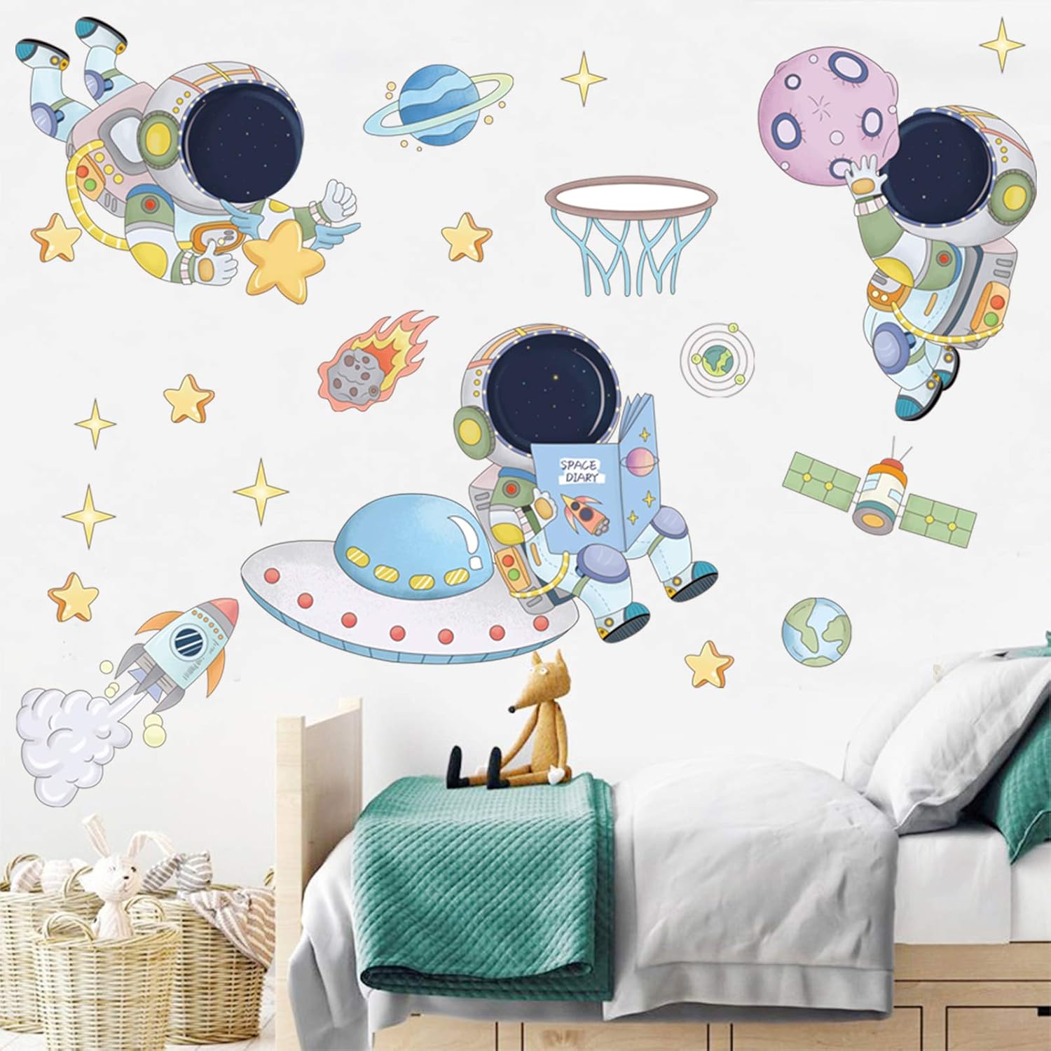 ملصقات حائط لرائد الفضاء على ش - مراجعة Baby Nursery Vinyl وسعره